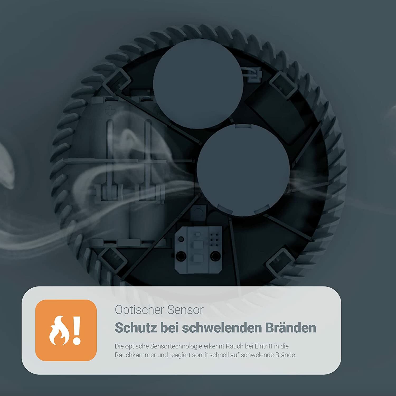 FA-6111-INT Optischer Rauchwarnmelder mit Fluchtlicht
