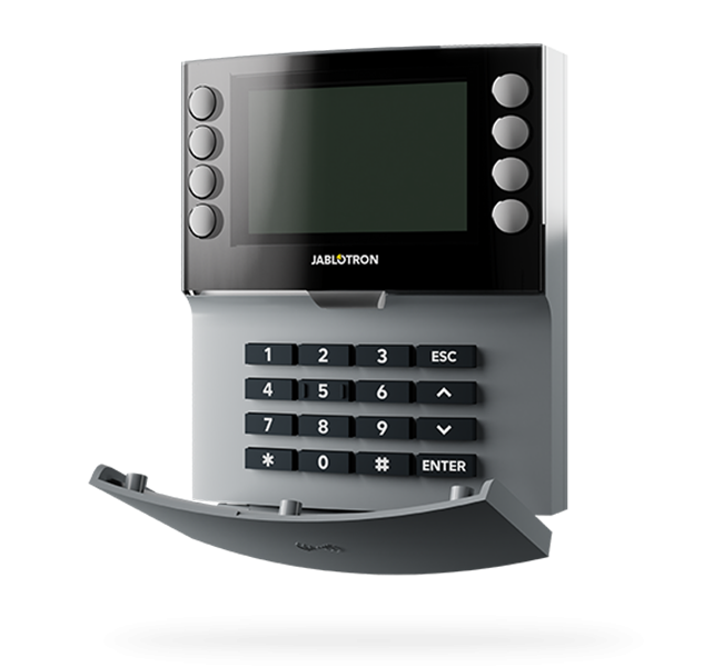 JA-155E-GR Kabellose Viersegment-Tastatur mit Display und RFID-Leser - grau JA-115E-GR Bus-Viersegmenttastatur mit Display und RFID-Leser - grau