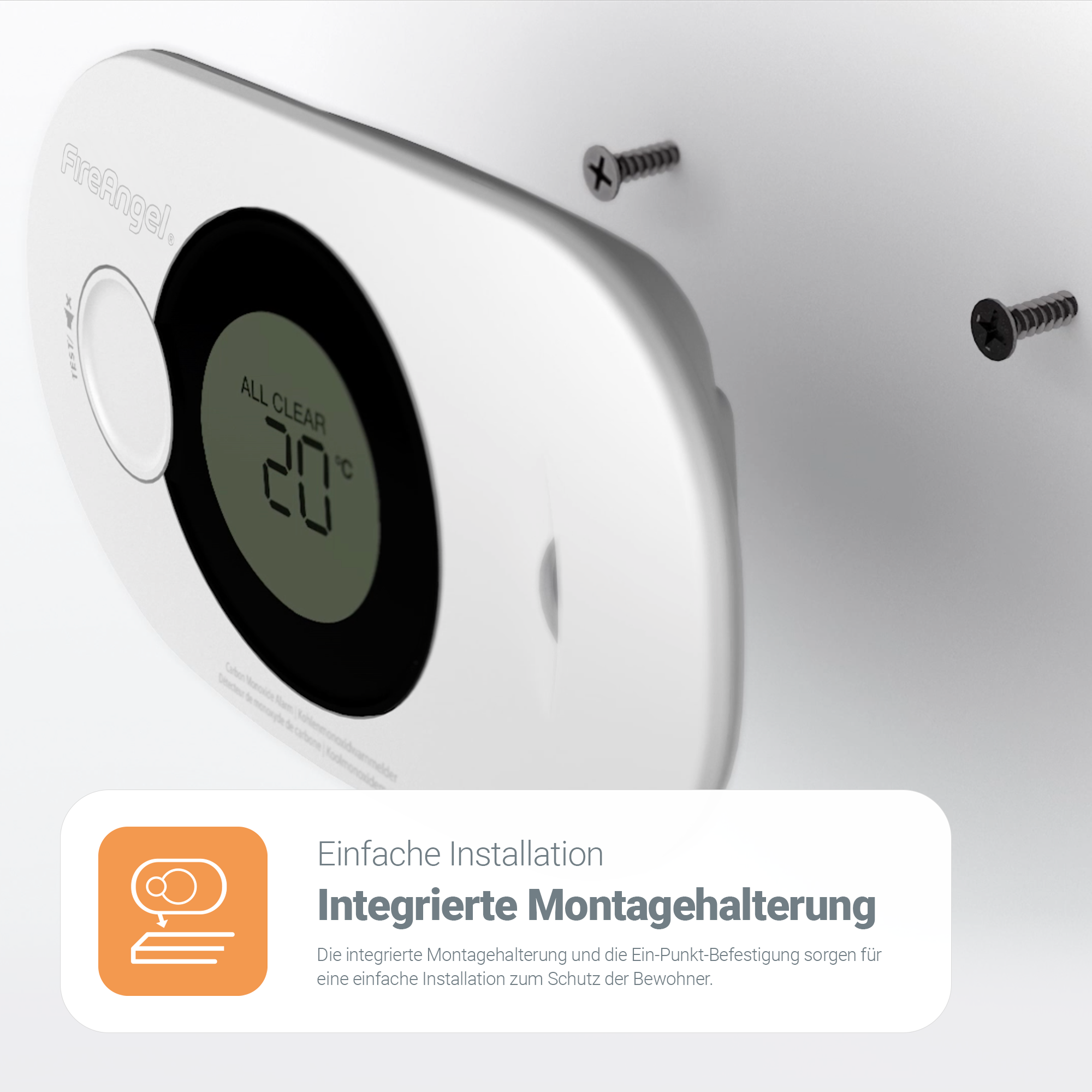 FA-3322-EUX10 Digitaler Kohlenmonoxidwarnmelder