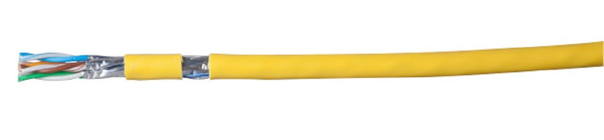 Cat.7A 1250 AWG23, S/FTP 4P CPR Cca rapsgelb RAL1021, 500m