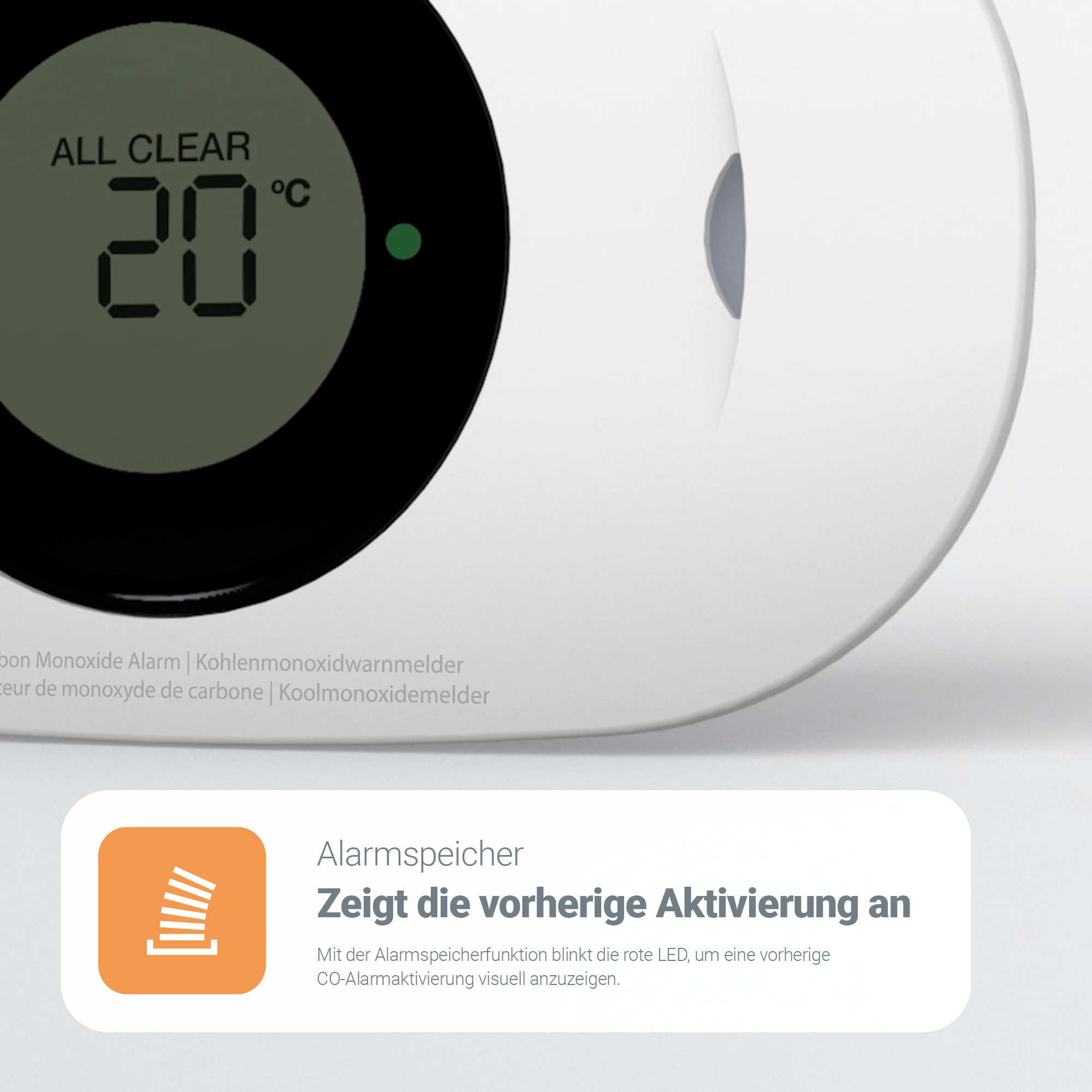 FA-3322-EUX10 Digitaler Kohlenmonoxidwarnmelder