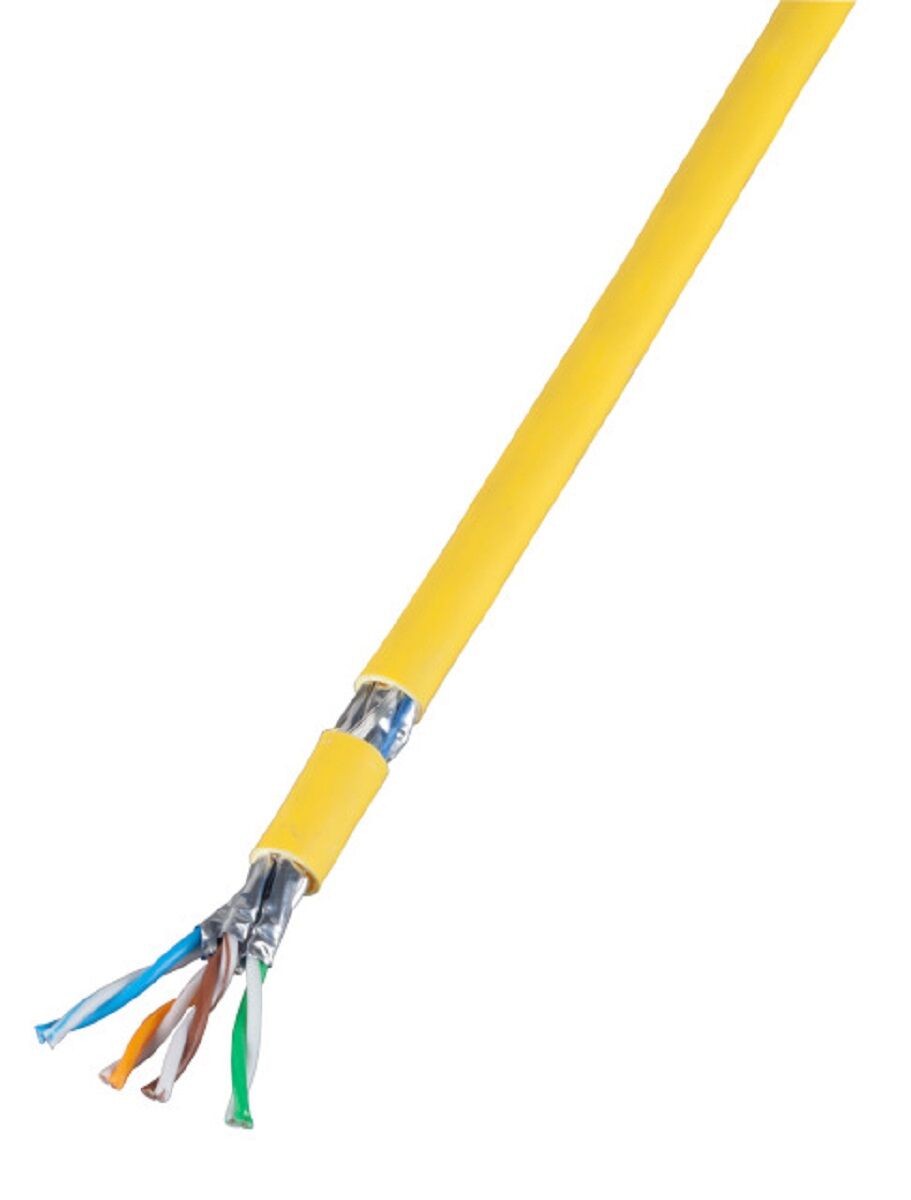Cat.7A 1250 AWG23, S/FTP 4P CPR Cca rapsgelb RAL1021, 500m Cat.7A 1250 AWG23, S/FTP 4P CPR Cca rapsgelb RAL1021, 500m