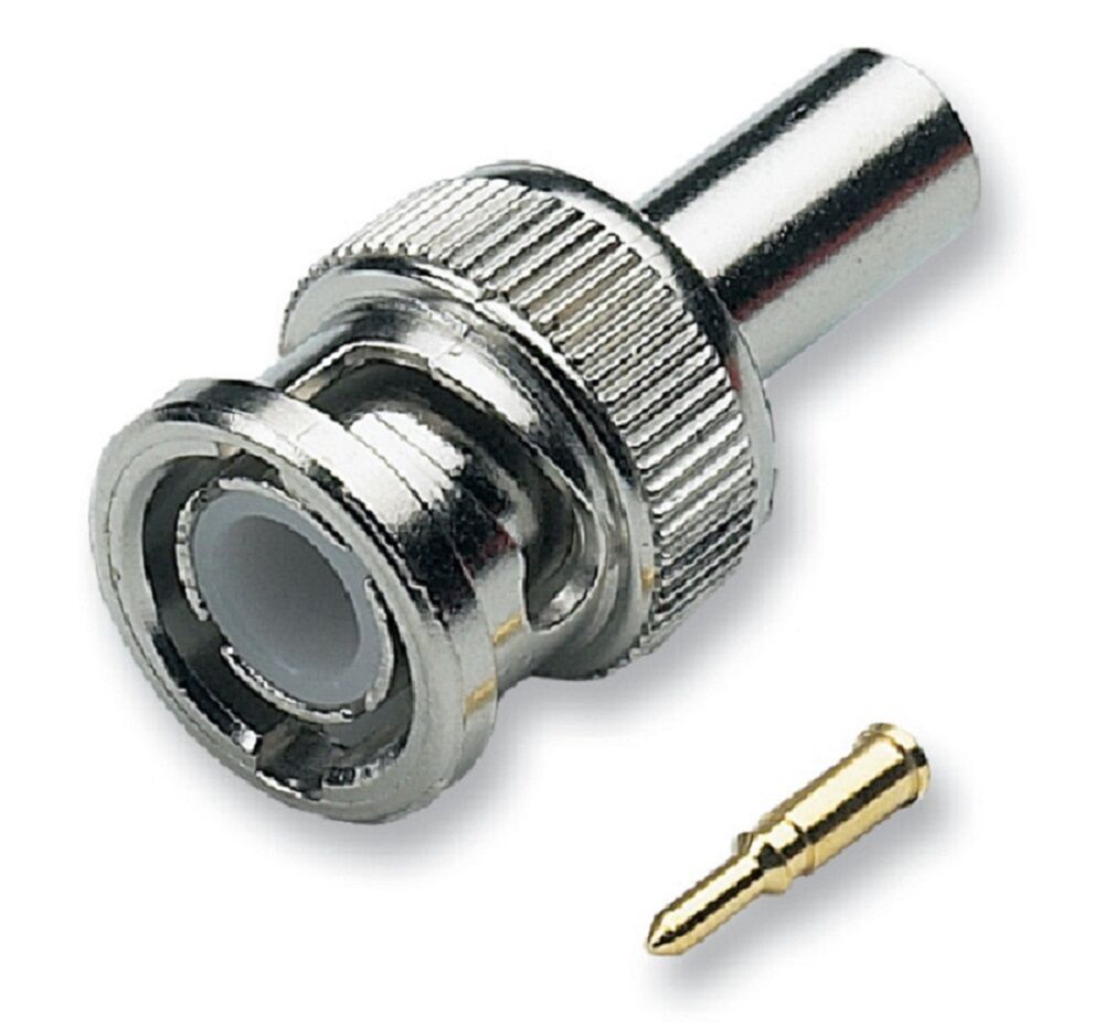 BNC-Crimpstecker gerade RG58 PTFE 50 Ohm BNC-Crimpstecker gerade RG58 PTFE 50 Ohm
