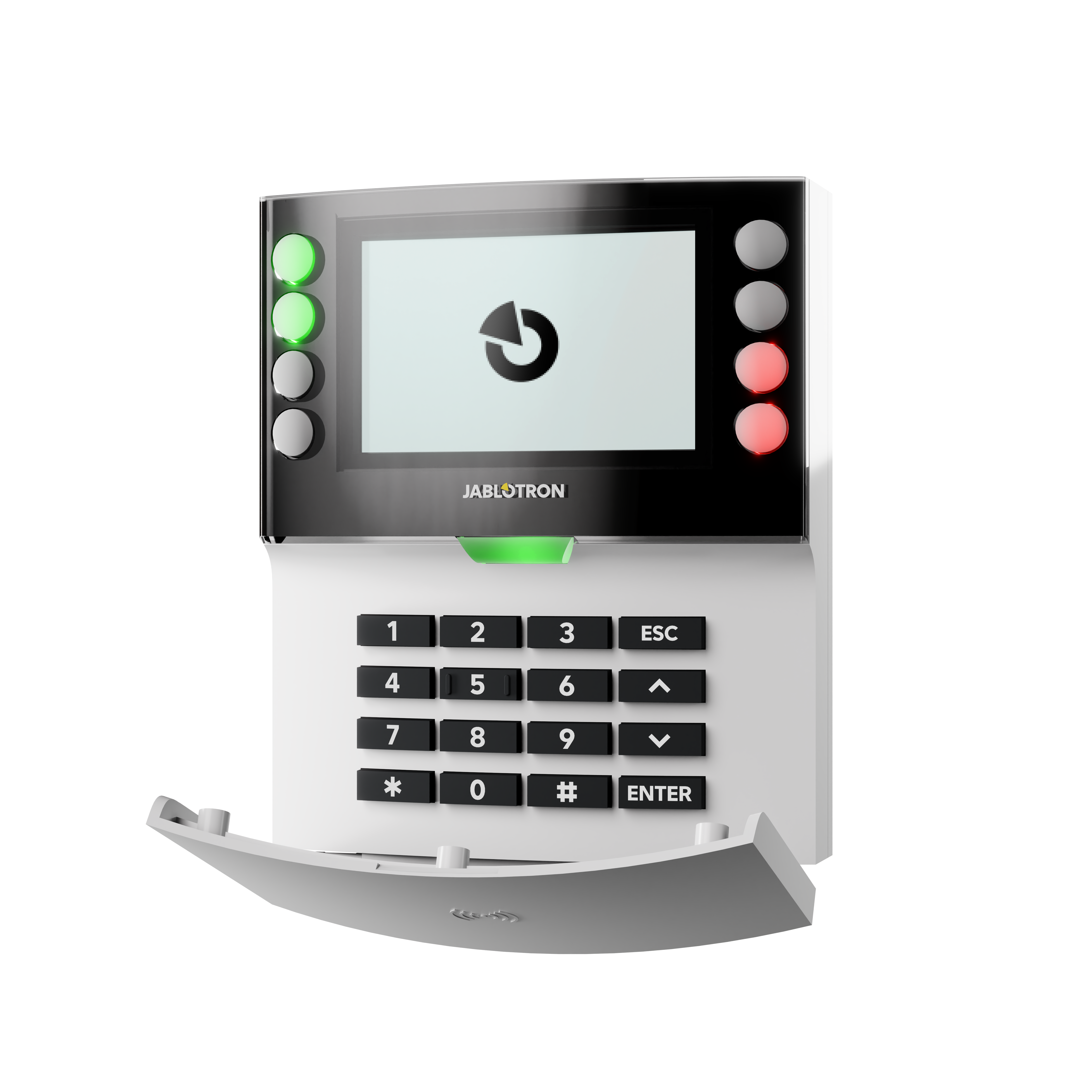JA-115E Bus-Viersegmenttastatur mit Display und RFID-Leser