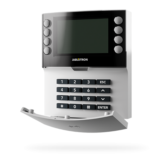 JA-155E Kabellose Viersegment-Tastatur mit Display und RFID-Leser JA-115E Bus-Viersegmenttastatur mit Display und RFID-Leser