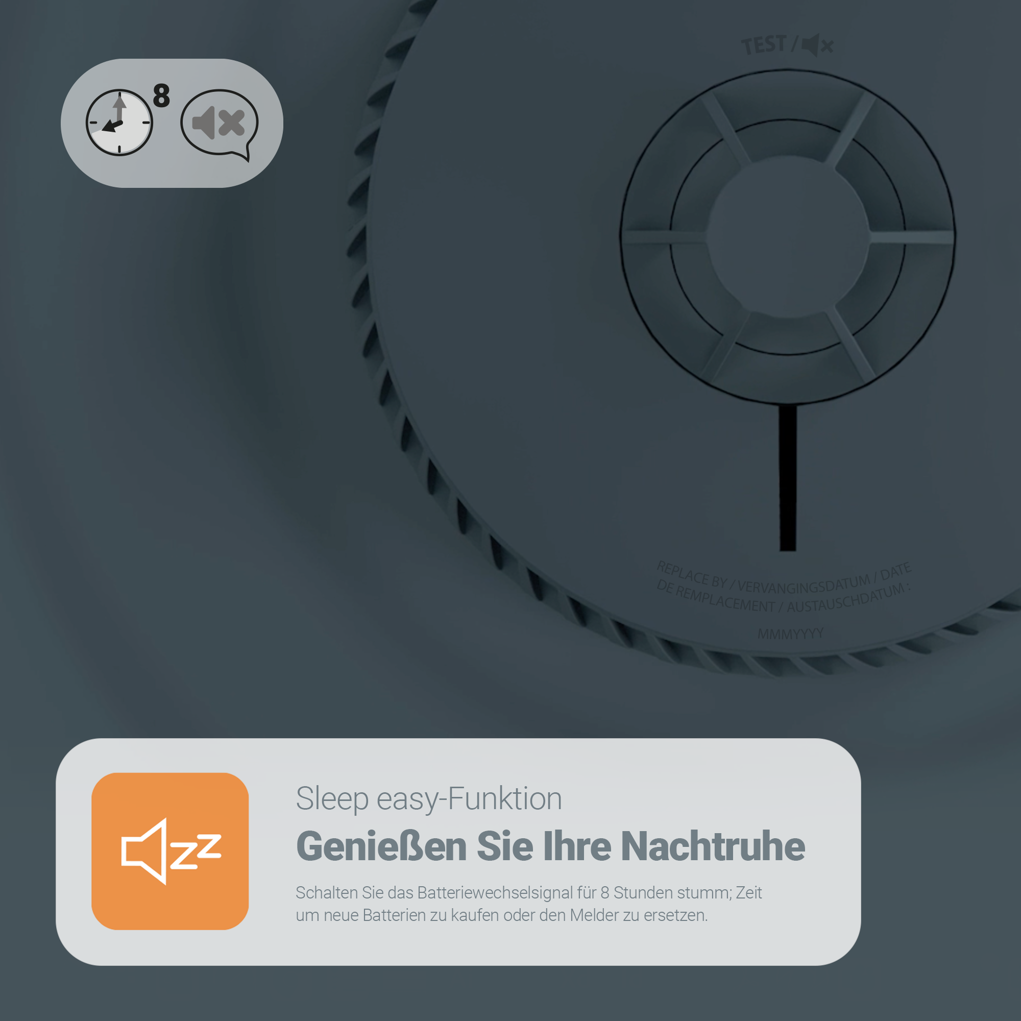 FA-6215-INT Hitzewarnmelder, Austauschbare Batterie